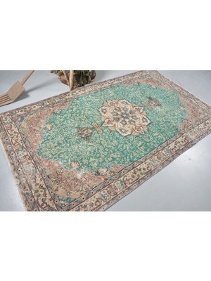 Kayra Export Türk Halısı, Eskitme Halı, Halı, 148 x 255  cm  Yeşil Halı, Bohemsı Yer Halı, Salon Halı,  12645