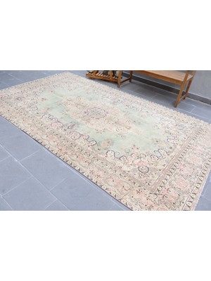 Kayra Export Türk Halısı, Eskitme Halı, Halı, 196 x 346  cm  Yeşil Halı, Bohemsı Büyük Halı, Anadolusı Büyük Boy Halı