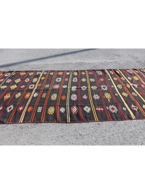 Kayra Export Eskitme Halı, Türk Halısı, Halı, 182 x 415  cm  Siyah Halı, Bohemsı Yer Halı, Oturma Odası Halı,  5212