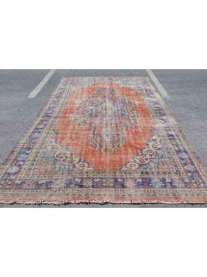 Kayra Export Eskitme Halı, Türk Halısı, Halı, 223 x 340  cm  Turuncu Halı, Organik  Halı, El Yapımı Yer Halı,  7504