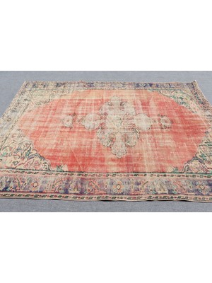 Kayra Export Eskitme Halı, Türk Halısı, Halı, 191 x 265  cm  Kırmızı Halı, El Dokuma Yer Halı, Salon Halı,  9674