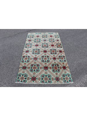 Kayra Export Eskitme Halı, Türk Halısı, Halı, 117 x 201  cm  Yeşil Halı,  Banyo Halı, El Dokuma Alan Halı,  5610