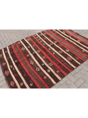 Kayra Export Türk Halısı, Eskitme Halı, Halı, 165 x 238  cm  Kahverengi Halı,  Oturma Odası Halı,  7855
