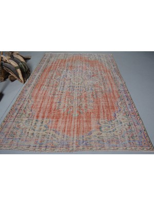 Kayra Export Eskitme Halı, Türk Halısı, Halı, 190 x 284  cm  Turuncu Halı, Anadolusı Salon Halı,  11732