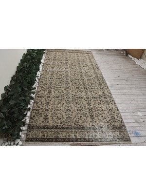 Kayra Export Eskitme Halı, Türk Halısı, Halı, 129 x 283  cm  Bej Halı, Ofice Banyo Halı, Bohemsı Banyo Halı,  4211