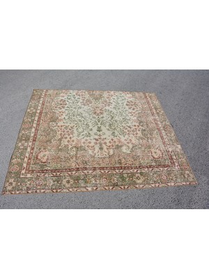 Kayra Export Türk Halısı, Eskitme Halı, Halı, 160 x 190  cm  Yeşil Halı, Organik Banyo Halı, Dekoratif Alan Halı,  48