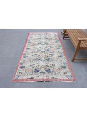 Kayra Export Türk Halısı, Eskitme Halı, Halı, 133 x 235  cm  Kırmızı Halı,  Banyo Halı,  Alan Halı,  6453