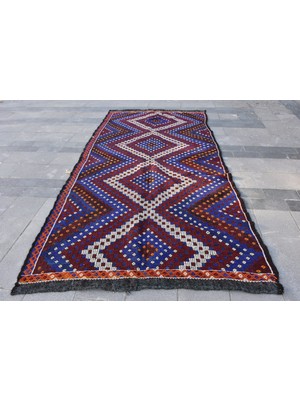 Kayra Export Eskitme Kilim, Türk Kilim, Large Kilim, 165 x 335  cm  Mor Kilim, El Dokuma Kilim, Salonsı Kilim,  1951