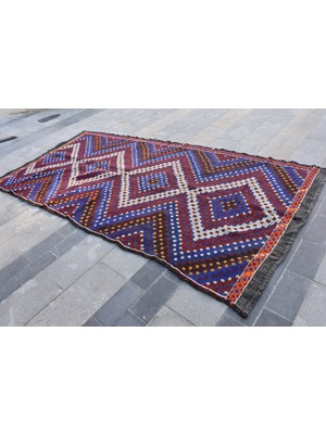 Kayra Export Eskitme Kilim, Türk Kilim, Large Kilim, 165 x 335  cm  Mor Kilim, El Dokuma Kilim, Salonsı Kilim,  1951