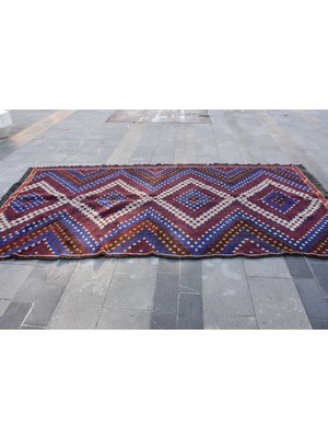 Kayra Export Eskitme Kilim, Türk Kilim, Large Kilim, 165 x 335  cm  Mor Kilim, El Dokuma Kilim, Salonsı Kilim,  1951