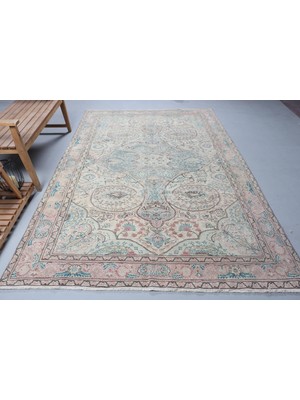 Kayra Export Eskitme Halı, Türk Halısı, Halı, 194 x 289  cm  Kahverengi Halı, Bohemsı Yer Halı, Anadolusı Oturma Odas