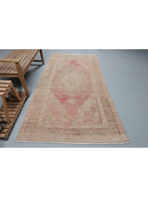 Kayra Export Türk Halısı, Eskitme Halı, Halı, 129 x 261  cm  Kırmızı Halı, El Yapımı Banyo Halı,  9450