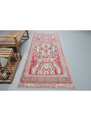 Kayra Export Eskitme Halı, Türk Halısı, Halı, 112 x 265  cm  Kırmızı Halı, Bahçe Alan Halı, Kabilesı Alan Halı,  9460