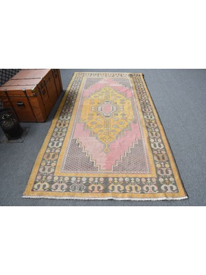 Kayra Export Türk Halısı, Eskitme Halı, Halı, 148 x 283  cm  Sarı Halı,  Salon Halı,  Salon Halı,  11919