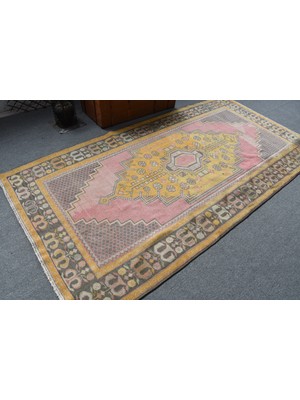 Kayra Export Türk Halısı, Eskitme Halı, Halı, 148 x 283  cm  Sarı Halı,  Salon Halı,  Salon Halı,  11919