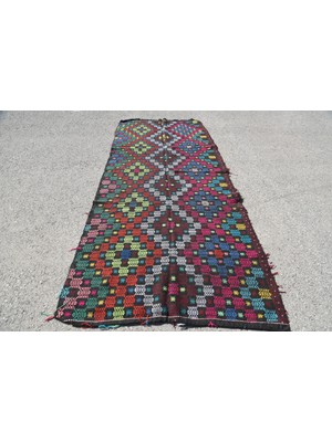 Kayra Export Eskitme Halı, Türk Halısı, Halı, 135 x 334  cm  Kahverengi Halı, El Dokuma Oturma Odası Halı,  5134