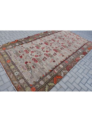 Kayra Export Türk Halısı, Eskitme Halı, Halı, 193 x 336  cm  Bej Halı, Yün Salon Halı, Bahçe Yer Halı,  7356