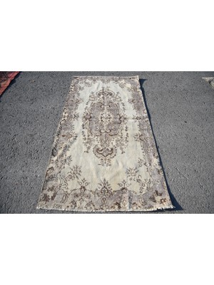 Kayra Export Türk Halısı, Vintage Halı, Antika Halı, 107 x 207  cm  Bej Halı, Yün Halı, Ofis Halısı, 6468