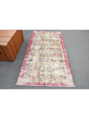 Kayra Export Eskitme Halı, Türk Halısı, Halı, 110 x 212  cm  Kırmızı Halı, Organik Banyo Halı, Kabilesı Banyo Halı,