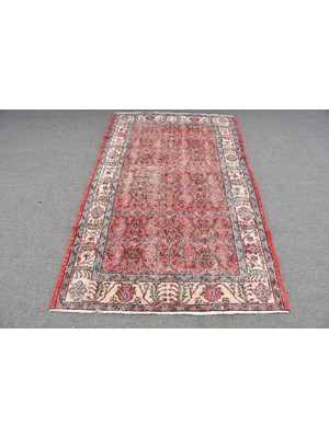 Kayra Export Eskitme Halı, Türk Halısı, Halı, 121 x 196  cm  Kırmızı Halı, Ofice Alan Halı, Organik Banyo Halı,  1218