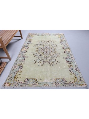 Kayra Export Eskitme Halı, Türk Halısı, Halı, 154 x 240  cm  Yeşil Halı, Anadolusı Büyük Halı,  Oturma Odası Halı,  9