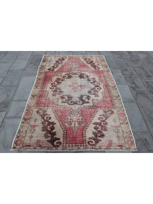 Kayra Export Eskitme Halı, Türk Halısı, Halı, 132 x 205  cm  Kırmızı Halı, Bohemsı Banyo Halı, Ofice Alan Halı,  2901
