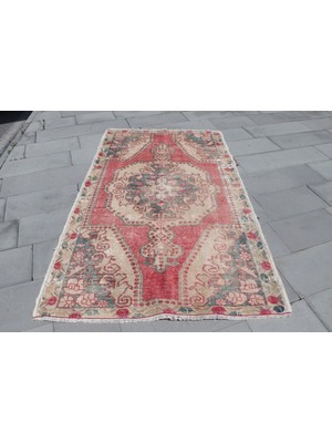 Kayra Export Eskitme Halı, Türk Halısı, Halı, 129 x 221  cm  Kırmızı Halı, Yün Banyo Halı, Banyo Halı,  2867
