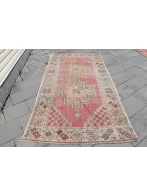 Kayra Export Eskitme Halı, Türk Halısı, Halı, 135 x 258  cm  Kırmızı Halı, Yün Alan Halı, Dekoratif Banyo Halı,  2896