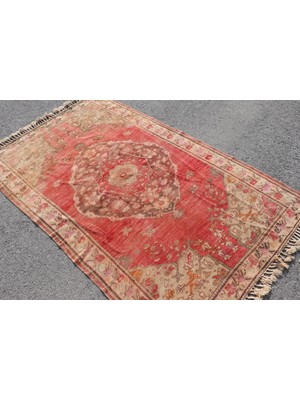 Kayra Export Türk Halısı, Eskitme Halı, Halı, 124 x 208  cm  Kırmızı Halı, El Yapımı Alan Halı, Banyo Halı,  7687