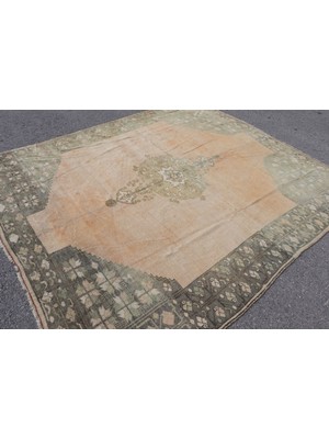 Kayra Export Eskitme Halı, Türk Halısı, Halı, 238 x 268  cm  Yeşil Halı, Organik Yer Halı, Kabilesı Büyük Halı,  7698