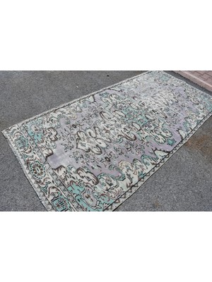 Kayra Export Türk Halısı, Eskitme Halı, Halı, 130 x 277  cm  Yeşil Halı, Anadolusı Banyo Halı, Organik Banyo Halı,  9