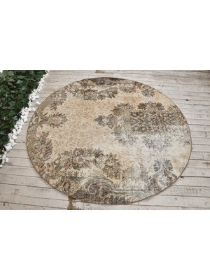 Kayra Export Eskitme Halı, Türk Halısı, Halı, 169 x 169  cm  Kahverengi Halı, Bahçe Alan Halı, Organik Alan Halı,  74