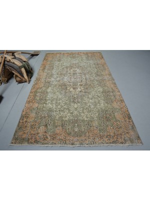 Kayra Export Eskitme Halı, Türk Halısı, Halı, 155 x 271  cm  Yeşil Halı, El Yapımı Yer Halı, Kabilesı Salon Halı,  11