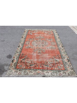 Kayra Export Eskitme Halı, Türk Halısı, Halı, 162 x 262  cm  Turuncu Halı, El Yapımı Yer Halı, Ofice Büyük Halı,  399