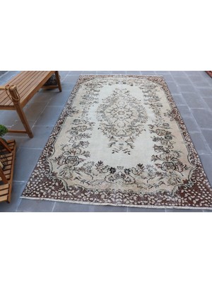 Kayra Export Eskitme Halı, Türk Halısı, Halı, 164 x 270  cm  Kahverengi Halı, El Yapımı Yer Halı,  2829