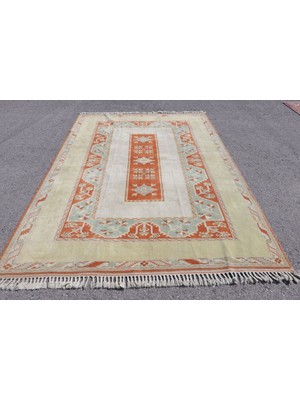 Kayra Export Eskitme Halı, Türk Halısı, Halı, 194 x 283  cm  Turuncu Halı, Ofice Yer Halı, El Yapımı Oturma Odası Hal