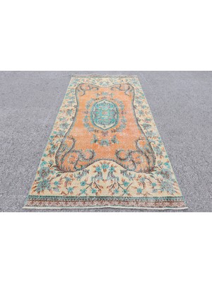 Kayra Export Türk Halısı, Eskitme Halı, Halı, 131 x 277  cm  Turuncu Halı,  Alan Halı, Kabilesı Alan Halı,  6046