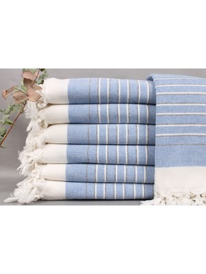 Kayra Export Saks Mavi Banyo Havlusu, Peştemal, 98 x 165  cm  Pamuk Peştamal, Tatil Havlusu, Spor Havlu,