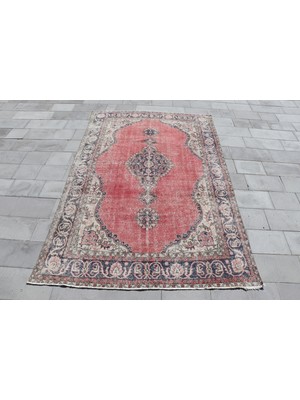 Kayra Export Eskitme Halı, Türk Halısı, Halı, 210 x 315  cm  Kırmızı Halı, Bahçe Salon Halı, El Yapımı Büyük Boy Halı