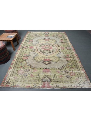 Kayra Export Eskitme Halı, Türk Halısı, Halı, 182 x 271  cm  Yeşil Halı, Yün Yer Halı, El Yapımı Oturma Odası Halı,