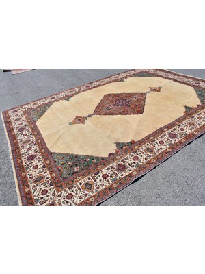 Kayra Export Eskitme Halı, Türk Halısı, Halı, 276 x 385  cm  Bej Halı, Organik Büyük Boy Halı, Anadolusı Salon Halı,