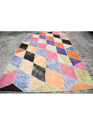 Kayra Export Eskitme Halı, Türk Halısı, Halı, 203 x 328  cm  Turuncu Halı, Yün  Halı, El Dokuma Yer Halı,  2887