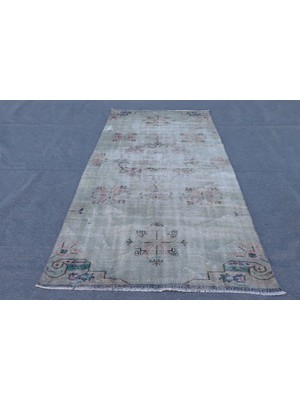 Kayra Export Eskitme Halı, Türk Halısı, Halı, 135 x 255  cm  Yeşil Halı, El Dokuma Alan Halı, Dekoratif Alan Halı,  8