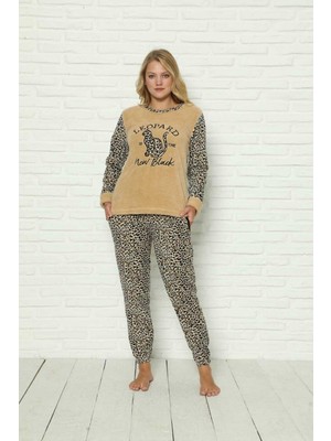 Berrak Kadın Peluş Welsoft Polar Kışlık Pijama Takımı 20228