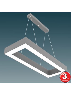 Hegza Lighting Mesita Gri Kasa Sarı Işık Ledli Sarkıt Modern LED Avize