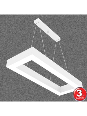 Hegza Lighting Mesita (Beyaz Kasa, Beyaz Işık) Ledli Sarkıt Modern LED Avize