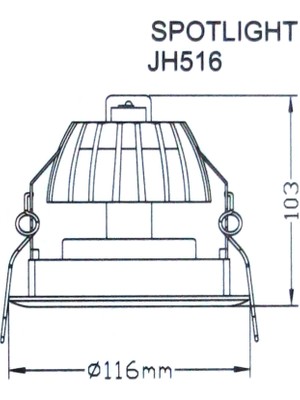 Jupiter Jüpiter S.ü. Camlı Spot Beyaz - JH516B