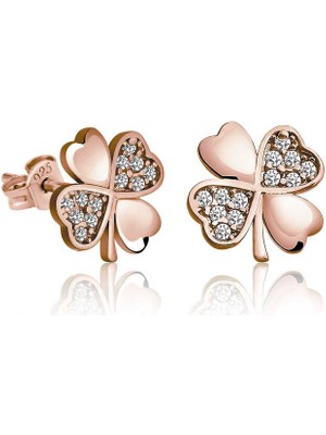 Gumush Gümüş Yonca Kadın Küpe