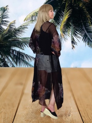 Boutique Venüs Taş Baskılı Uzun Pareo & Kimono