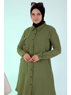 Buyuk Beden Tunik Tesettur Kadin Ayrobin Kumas